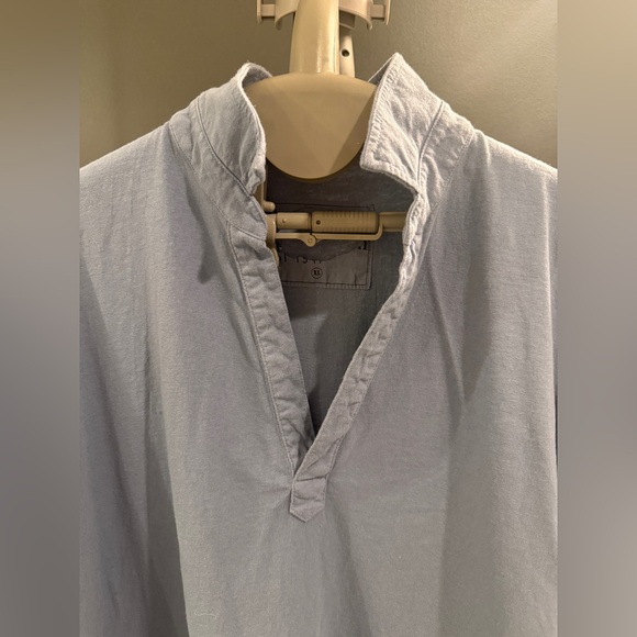 $168 New Frank & Eileen PATRICK Popover Henley Slate Blue  Long Sleeve Top Sz XL - Picture 6 of 11